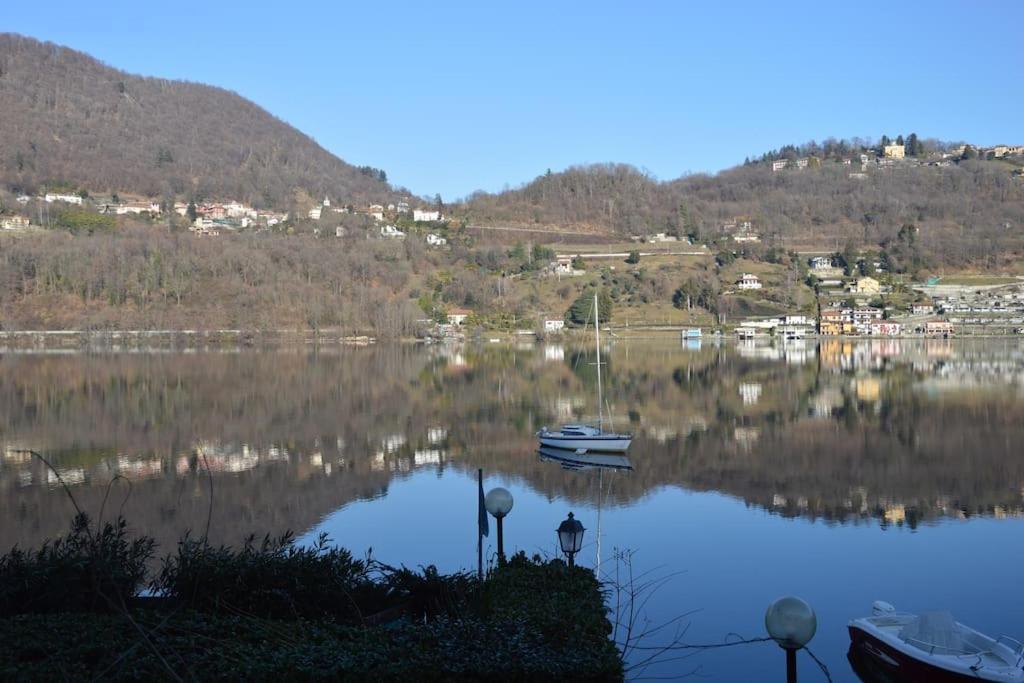 Villa Giardino Con Pontile Sul Lago D'Orta In Riva Orta San Giulio Bagian luar foto